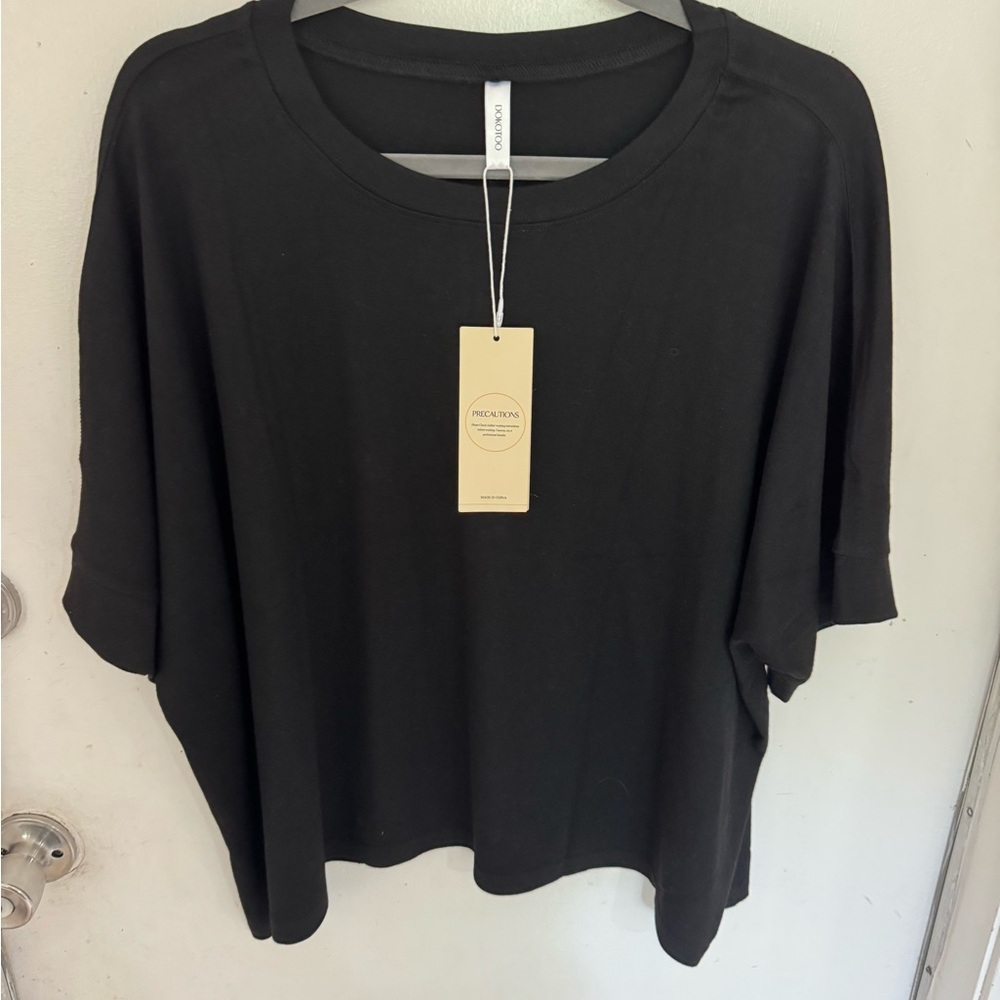 Precision Black Short Sleeve Women's Top